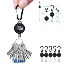 Retractable Keychain Badge Holder Reel with Carabiner